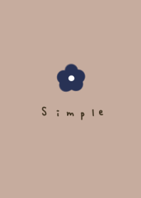 beige. Navy. Flower.