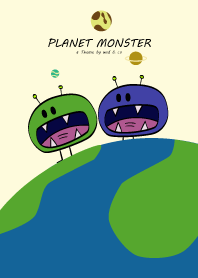 Cute Blue, Green Monster and friends