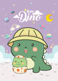 Dino Love Galaxy Violet