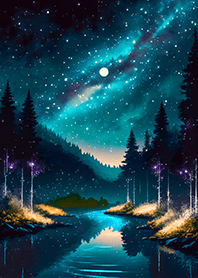 Beautiful starry night view#2939