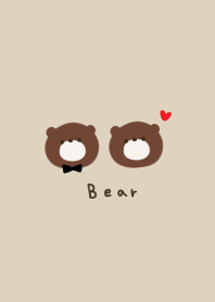 Beige and bear.