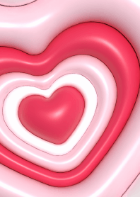 3D Lovely Heart Pop : Red