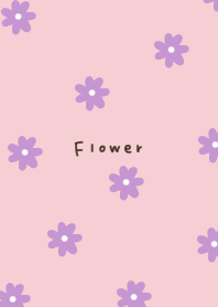 Pink and purple with floral print.