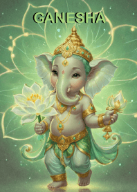 Green Ganesha. Lucky & Rich Theme