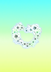 Rose love rose heart blue yellow