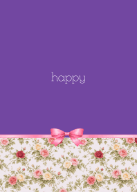 purple 薔薇とリボン01