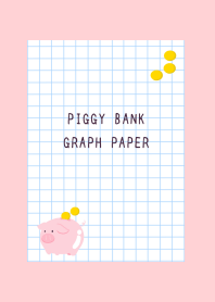 PIGGY BANK GRAPH PAPER-PINK