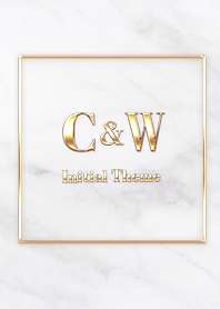 [ C&W ]  Initial Theme Gold White