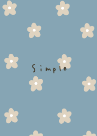 Blue beige x beige flowers.