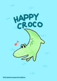happy crocodile