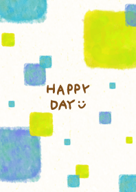 Watercolor square smile5 from Japan