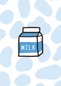 Cute milk carton and pastel blue