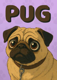 Pop and Cute Pug Theme Purple 02