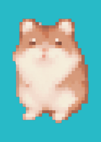 Hamster Pixel Art Theme  Green 06