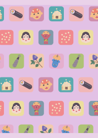 sowing beans on light purple