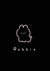 Yuru Rabbit/black pink.
