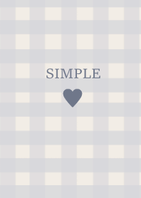 SIMPLE HEART -check blue2-