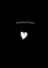 Simple Mini Mini Heart black x white