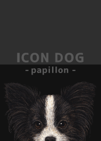 ICON DOG - Papillon - BLACK/01