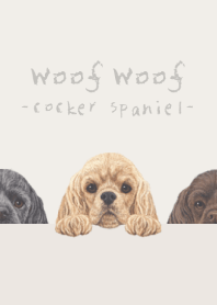 Woof Woof-Cocker Spaniel-PASTEL IVORY