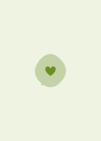lovely heart [olive green]