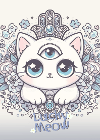 แมวนำโชค และดวงตาปีศาจ (สีกรม)