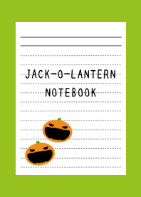 JACK-O-LANTERN NOTEBOOK/LEAF GREEN