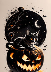 halloween cat 16648a