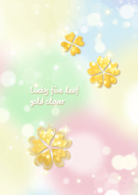 Lucky five leaf gold clover.
