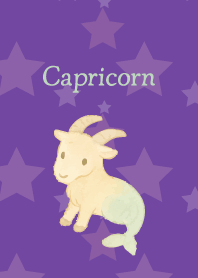 Cute Capricorn on purple