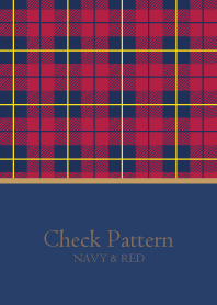 Check Pattern NAVY&RED 2