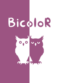 バイカラー [フクロウ] 紫×白 145