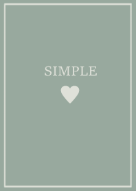 SIMPLE HEART -antique green-