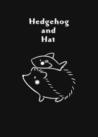 ハリネズミと帽子 -サメ- ブラック