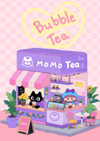 Momo Tea: A Girl & Her Cat-pink