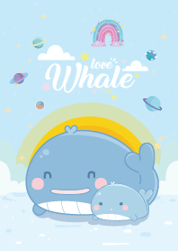 Whale Love Galaxy Light Blue