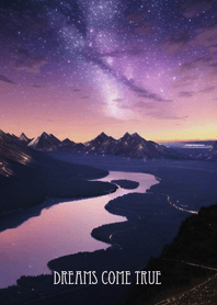 治癒心靈紫色星空
