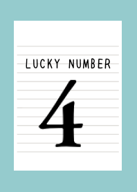 LUCKY NUMBER 4 NOTEBOOK-DUSTY MINTGREENj