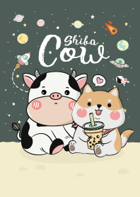 Cow & Shiba Dog