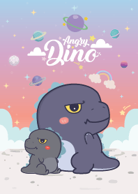 Angry Dino Love Galaxy Mulberry