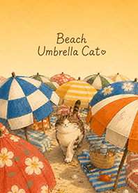 Beach Umbrella Cat