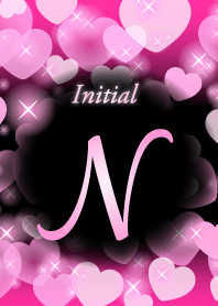 N-Initial-heart-Pink&black