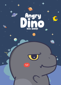 Angry Dino Cutie Galaxy Navy Blue