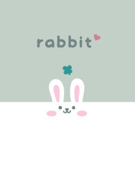 うさぎ.クローバー[くすみグリーン]