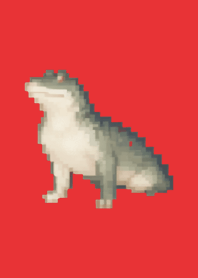 ธีมศิลปะจระเข้พิกเซลสีแดง 04