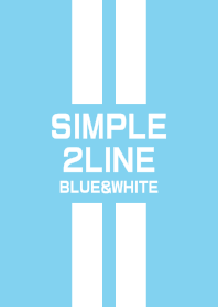 Blue & White double line(2line)
