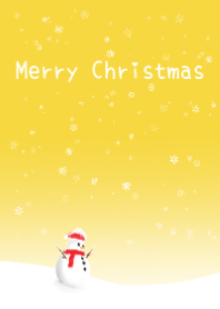 聖誕快樂，雪人（黃色風格）
