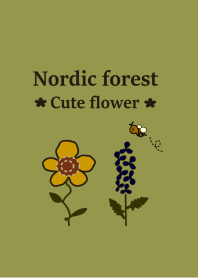 Nordic forest cute flowers