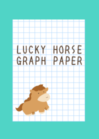 LUCKY HORSE GRAPH PAPER/EMERALD GREEN