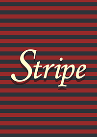 Stripe - Red & Midnight blue